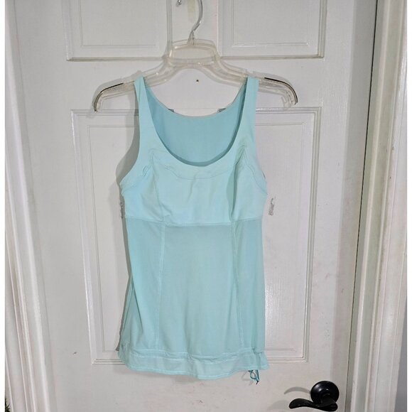 Lululemon Run Ta Ta Topper Drawstring Tank Size 6 Light Soft Blue Women's - Picture 6 of 10